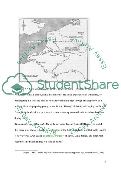 A Face of Battle Analysis of the 1967 Arab-Israel War