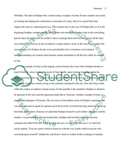 Irony in Oedipus the King