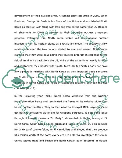 Analyzing the Relationship between United States and North Korea