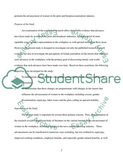 The Advancement of Women in the Workplace