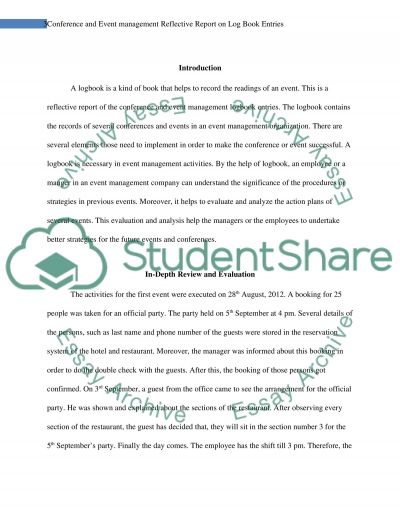 reflective paper on event management essay A reflective essay should contain a single event that holds the most valuable lesson or honesty is the best policy when it comes to writing reflective essays. reflective paper on event management essay A reflective essay should contain a single event that holds the most valuable lesson or honesty is the best policy when it comes to writing reflective essays.