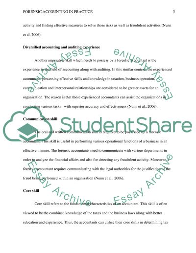Forensic Accounting in Practice