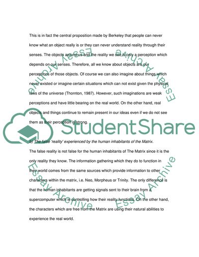 Theories of knowledge and The Matrix
