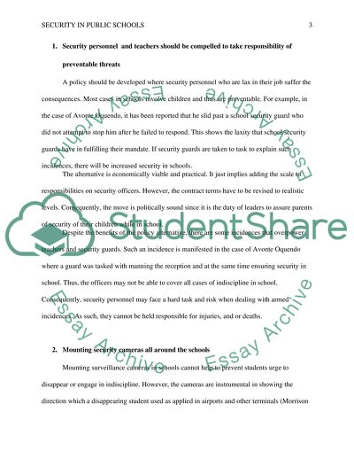 Improving Security in Public Schools