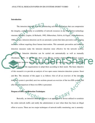 IDS Systems - Snort and Bro