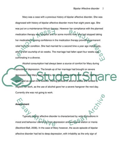 Alcohol Problem with Bipolar Affective Disorder