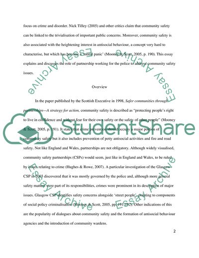 The Success of Community Safety Partnerships in the Arena of Crime Prevention