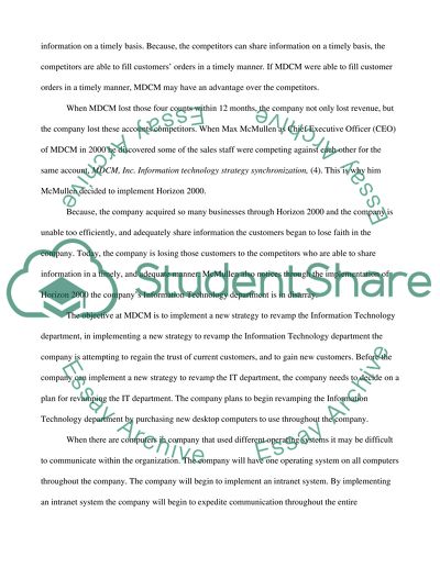 Busines and IT Department of MDCM