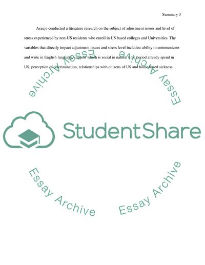 Adjustment issues of international student enrolled in american collage and university