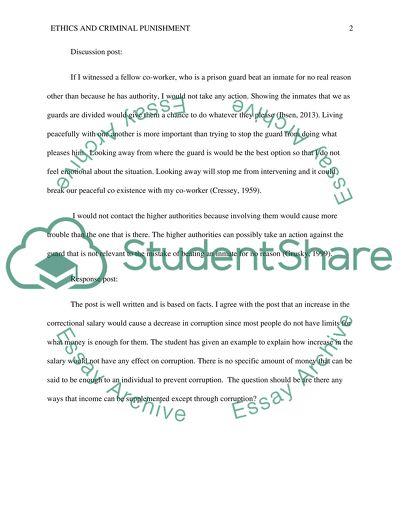 (Criminal justice) Ethical Issues