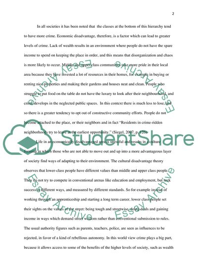 Major Theories of Crime Causation