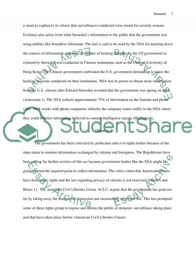 Essays on government surveillance