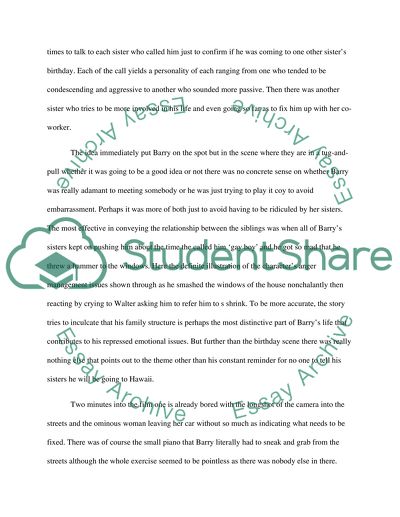 An Analysis of Punch-Drunk Love Film by Paul Thomas Anderson