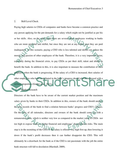 Remuneration of Chief Executives