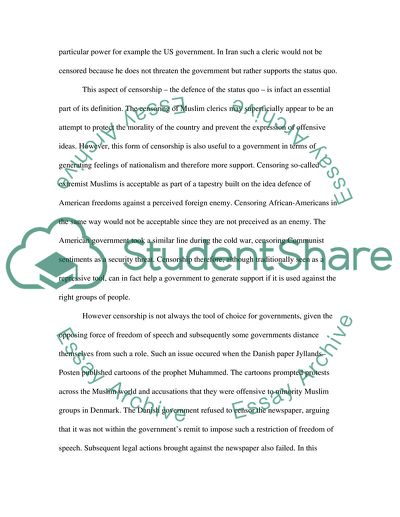 Considiring censorship