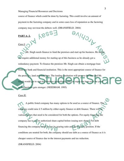 Manging Financial Resources and Decisions