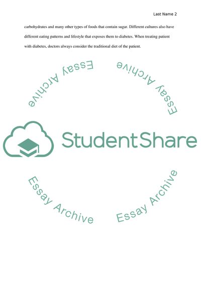 Cultural Differences and Diabetes Prevalence Rates
