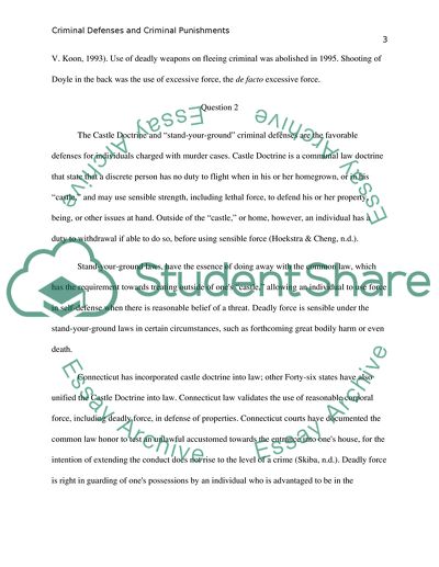 Criminal Defenses and Criminal Punishments