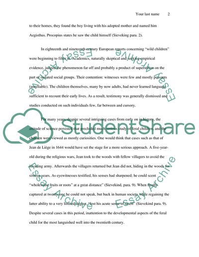 Feral Children - Making Up for Lost Time