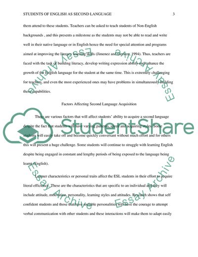 Enhancing Literature for Students of English as Second Language