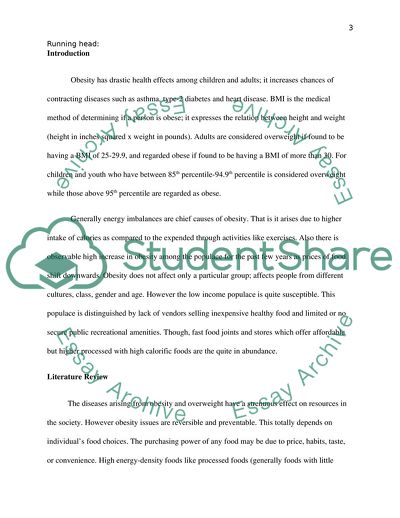 Relationship between Overweight, Cheap Food and Poverty