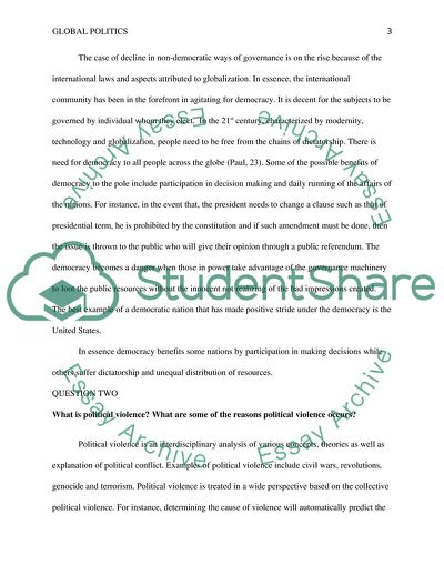 Good and Bad Politics form the Global Politics