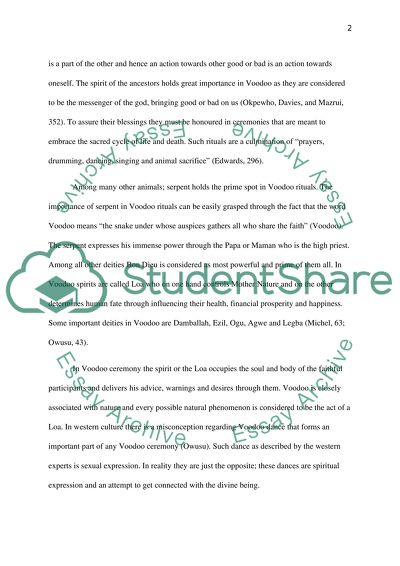 Vodun and the related Voodoo religions of the African culture