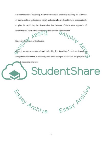 Applicability of Leadership Theories in Anglo Countries into China