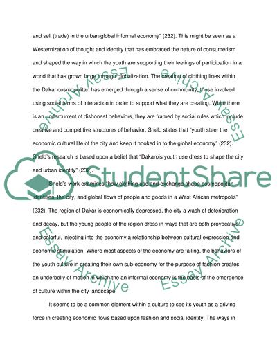 Globalization and the Youth Culture of Dakar