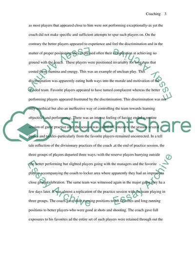 Theories and Techniques of Coaching