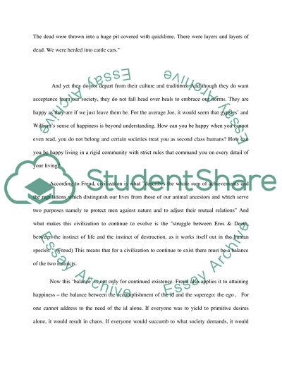 The Pressures Applied by Civilization: a Choice to Happiness