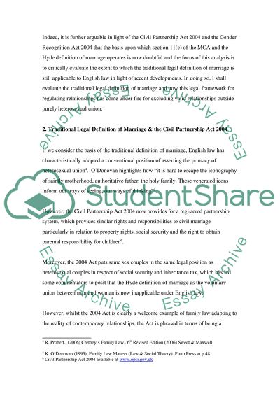 The Traditional Definition of Marriage