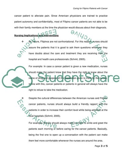 Caring for Filipino Patients with Cancer