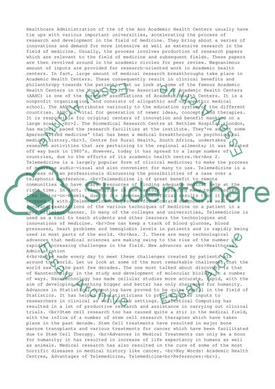 Healthcare Administration