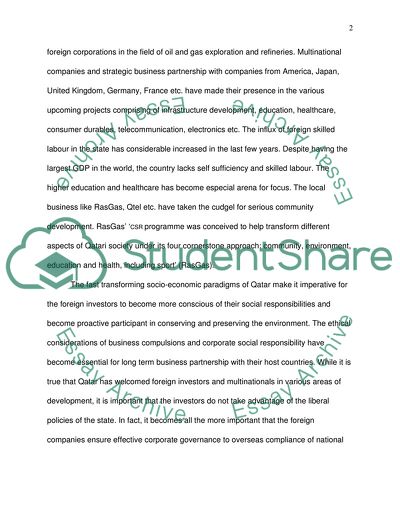 Socio-political Background of Qatar