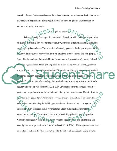 Private Security Industry