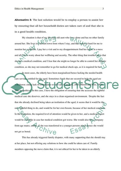 Ethics in Health Management