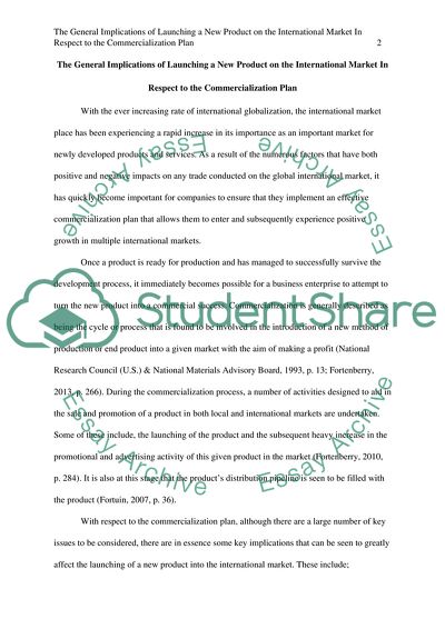 Launching a New Product on International Market