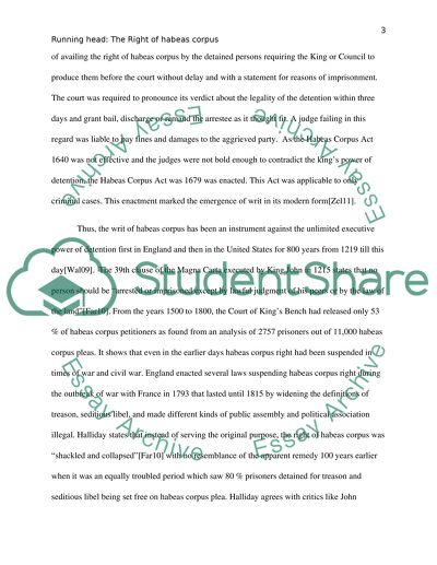 Habeas Corpus in the War on Terror