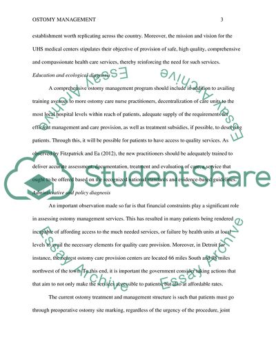 Vulnerable Population: Ostomy Management
