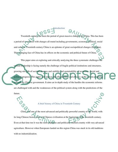 China in the 20th century