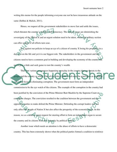 Policy memo- armed forces