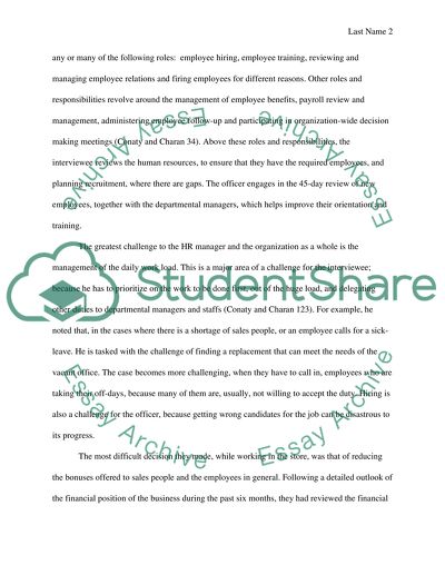 Managerial Staff: Human-Resource Manager