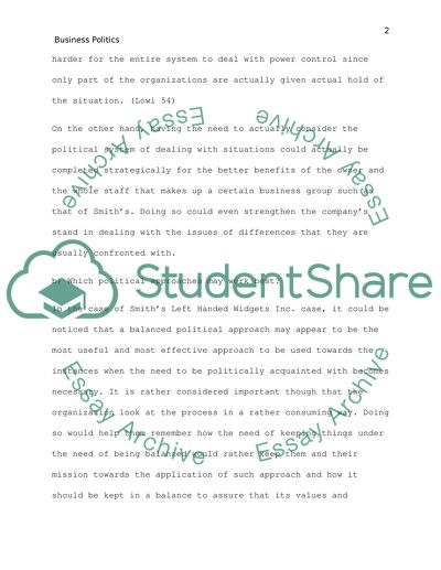 Business and Politics