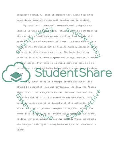 Stem Cell Research by Carnegie University