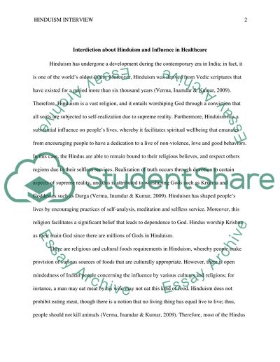 Examples Of A Proposal Essay Hinduism Interview Essay Example What Is The Thesis In An Essay also Reflective Essay Thesis Hinduism Interview Essay Example Topics And Well Written Essays Mental Health Essay