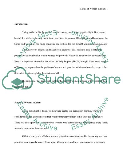 Women status in islam