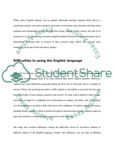 English for Non-Native Students