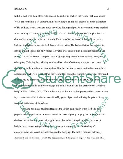 Negative Effects of Bullying