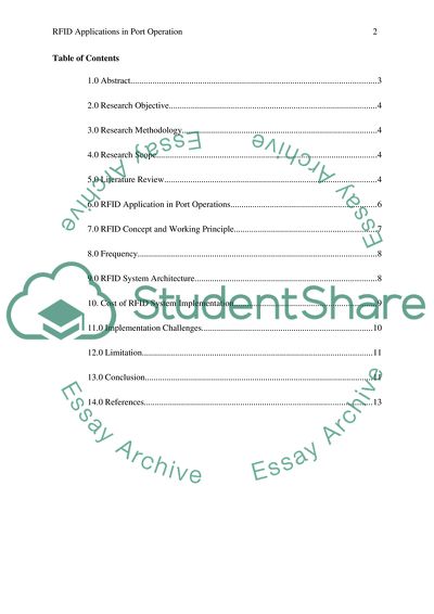 RFID Application in Port Operations